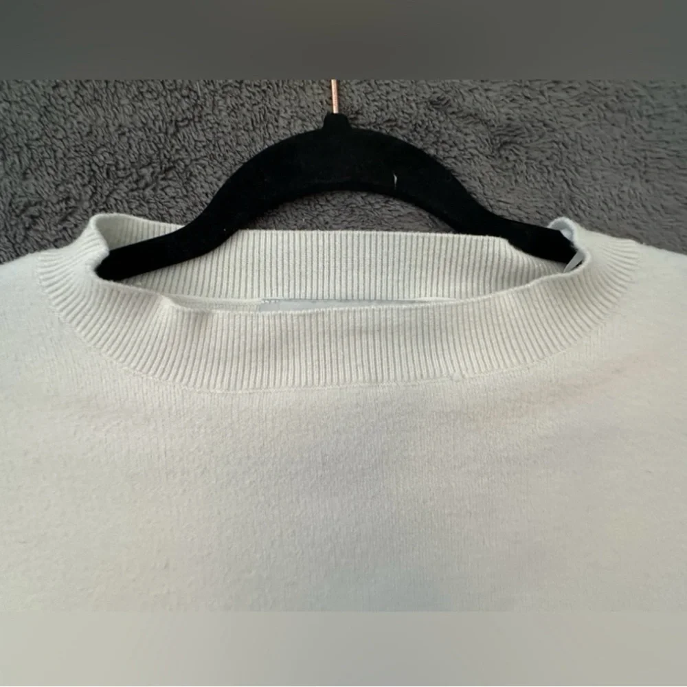 ZARA Knitted Sweater Woman’s Size Small Ivory Oversized Wool Soft Cottagecore - Picture 3 of 15